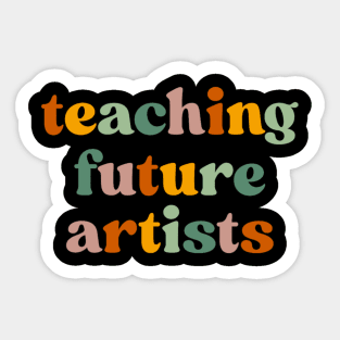 Teaching Future Artists Retro Teacher Sticker